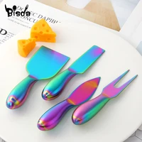 4pcsset cheese tools stainless steel cheese knives sets kitchen utensils cutter slicer chef spatula pan cake tool cheese grater
