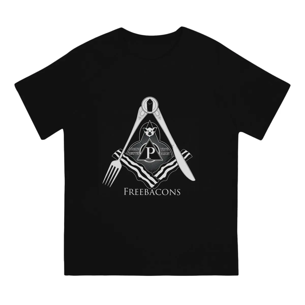 

Freebacons Unique TShirt Knife and Fork Leisure T Shirt Summer T-shirt For Men Women