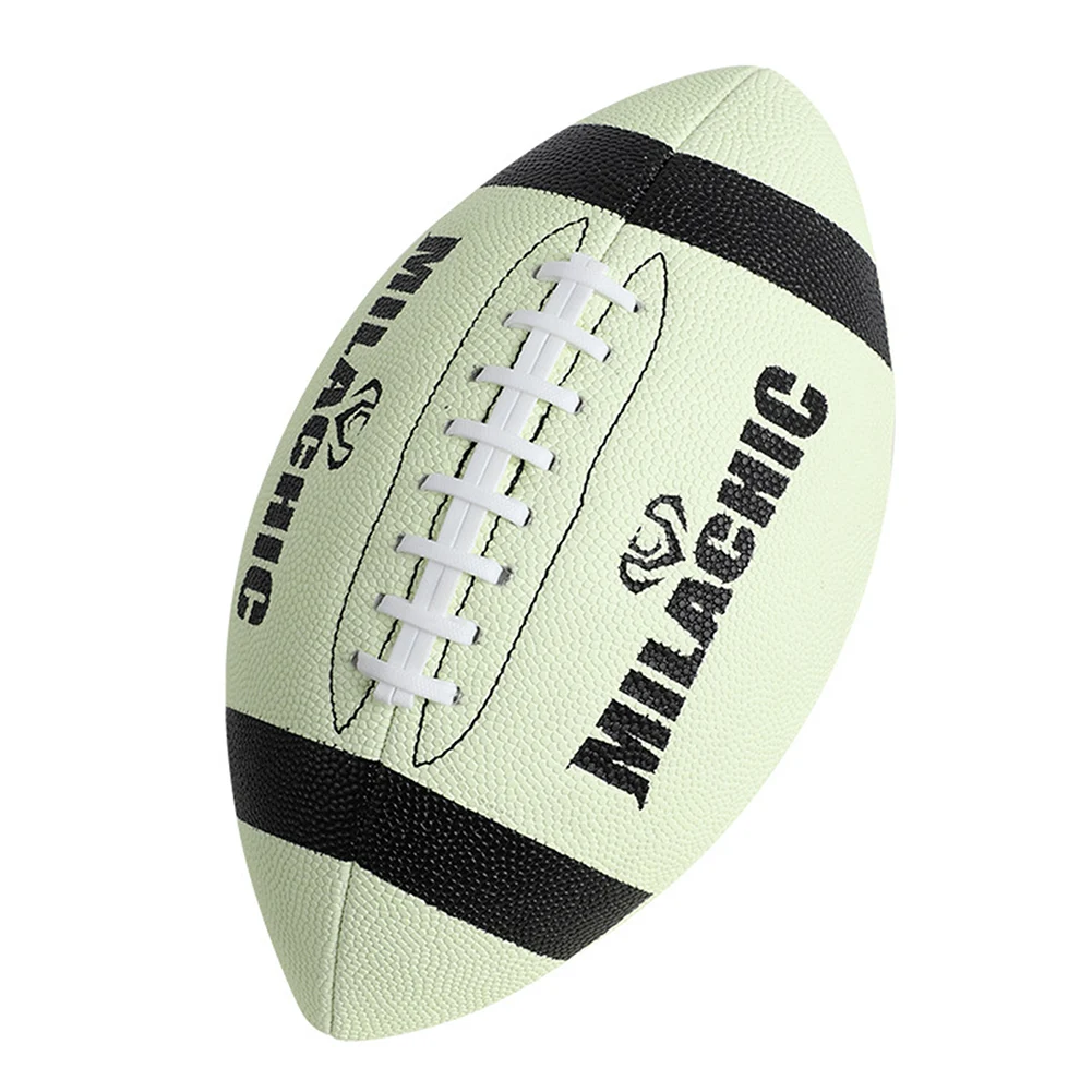 

Glowing Fluorescent Luminous Football American Standard Game Training Ball Night Glow Number 3 6 9 With Net Pocket Gas Bottle