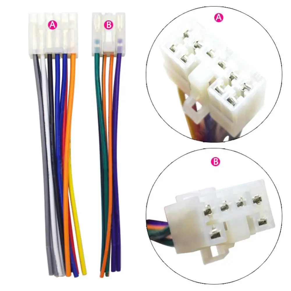 

2Pcs Car Radio Stereo CD Player Wiring Harness Cable Installation Kit for Toyota