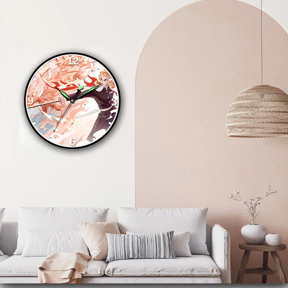 

Nordic Decorative Wood Grain Wall Clocks Silent Quartz Circular Wooden Hanging Clock Modern Design Home Decor