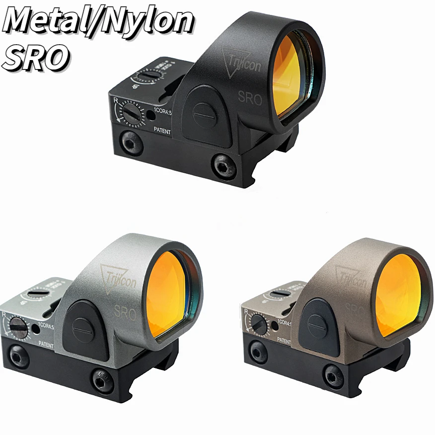 

Tactical Mini Scope SRO Metal/Nylon Material For Pistol Glock G17 G19 9mm Rifle Pistol 20mm Practice Shooting Red Dot Scope