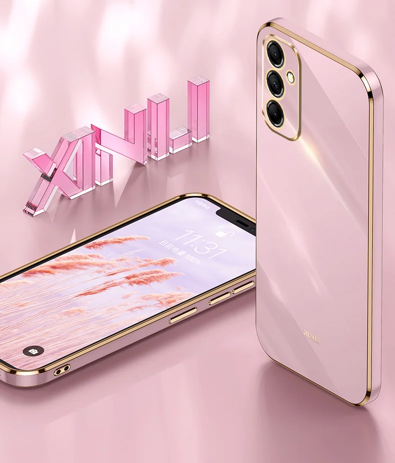 Чехол с покрытием 6D для Samsung Galaxy A55 A 55 мягкий силиконовый защитный милый