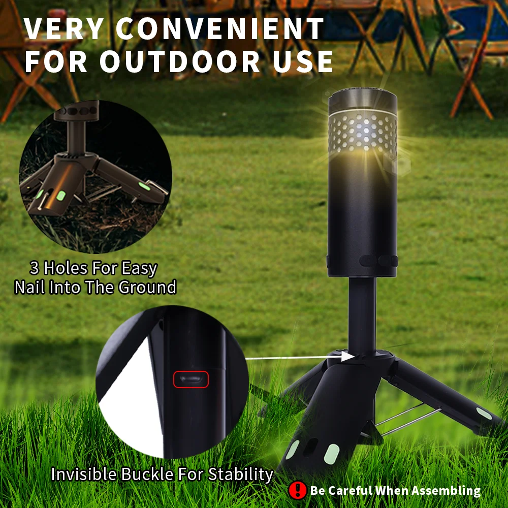 1 шт. выдвижной фонарь для кемпинга с магнитом