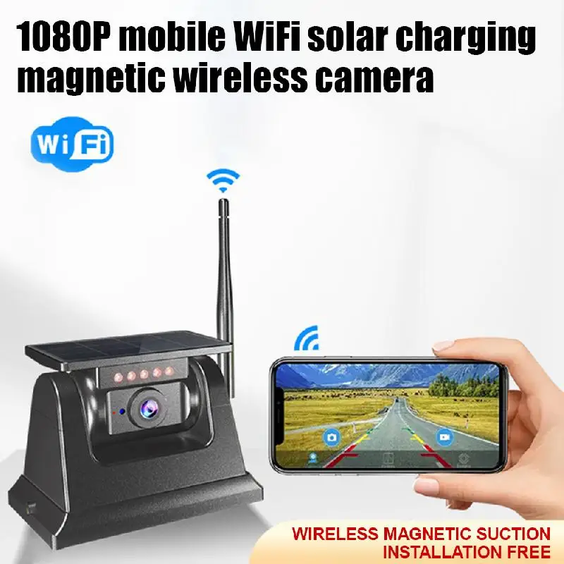 Беспроводная резервная камера постоянного тока 5 В солнечная Wi-Fi - магнитная