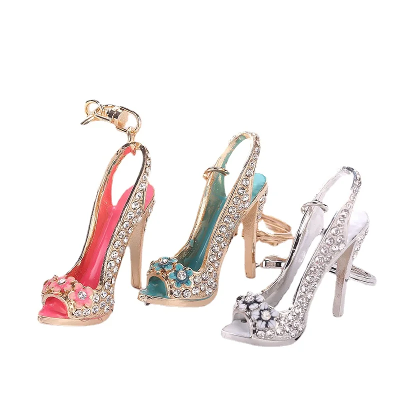 

Брелок для ключей на высоком каблуке, стразы, сумочка с кристаллами, сумка для ключей, Декоративная Сумка для ключей из сплава, аксессуар для...