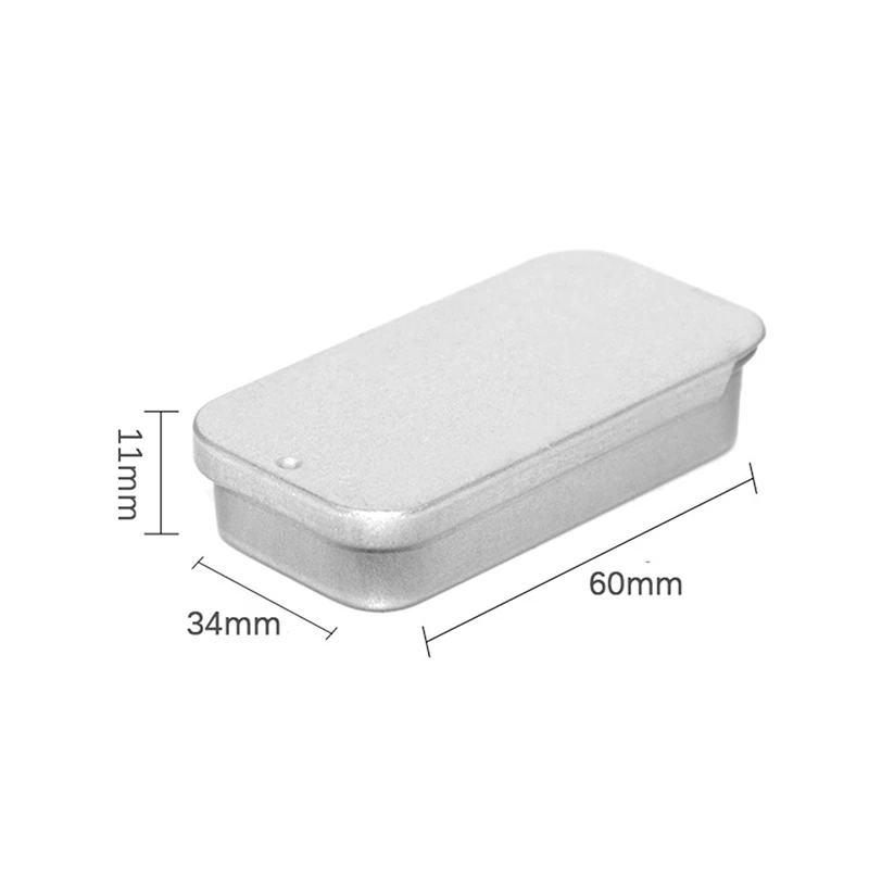 Металлическая Прямоугольная пустая Мини жестяная коробка для конфет и таблеток