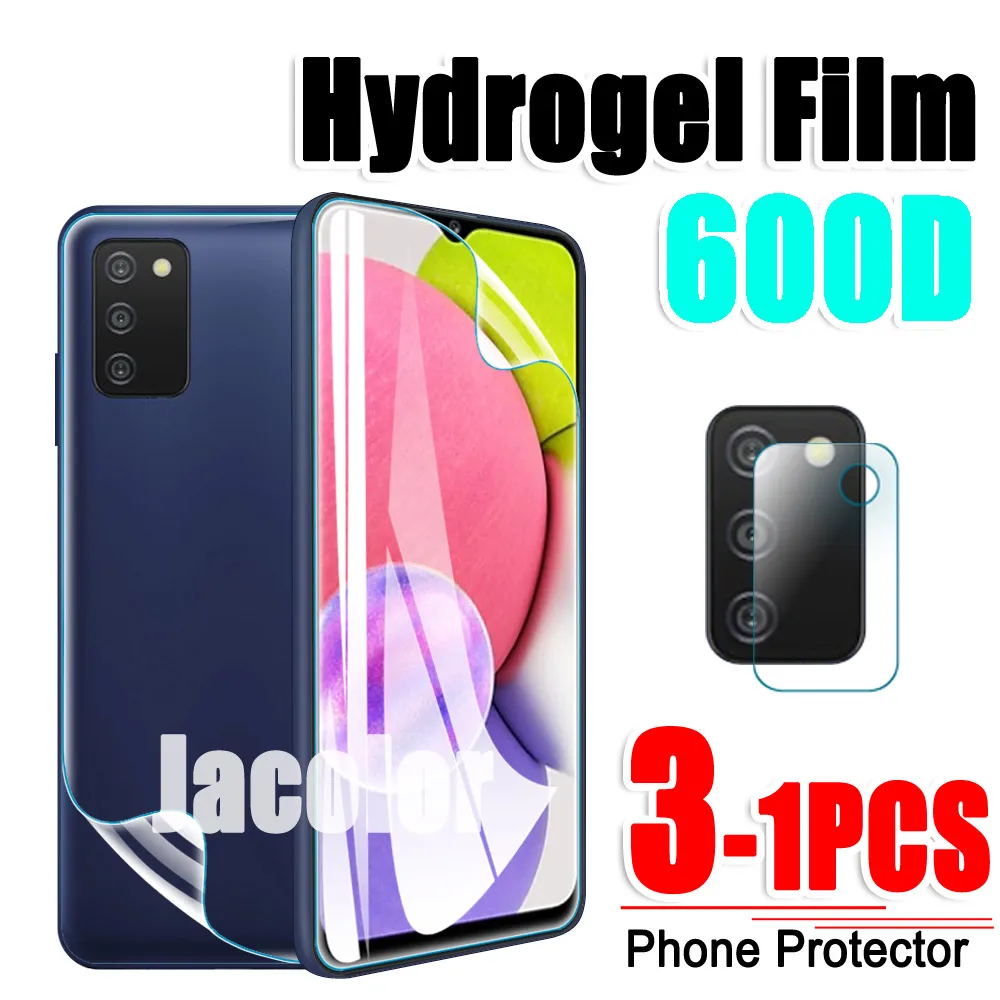 

Гидрогелевая Защитная пленка для Samsung Galaxy A03S, защита для экрана/задняя крышка, мягкая водогелевая пленка/стекло для объектива камеры Samsun A 03S ...