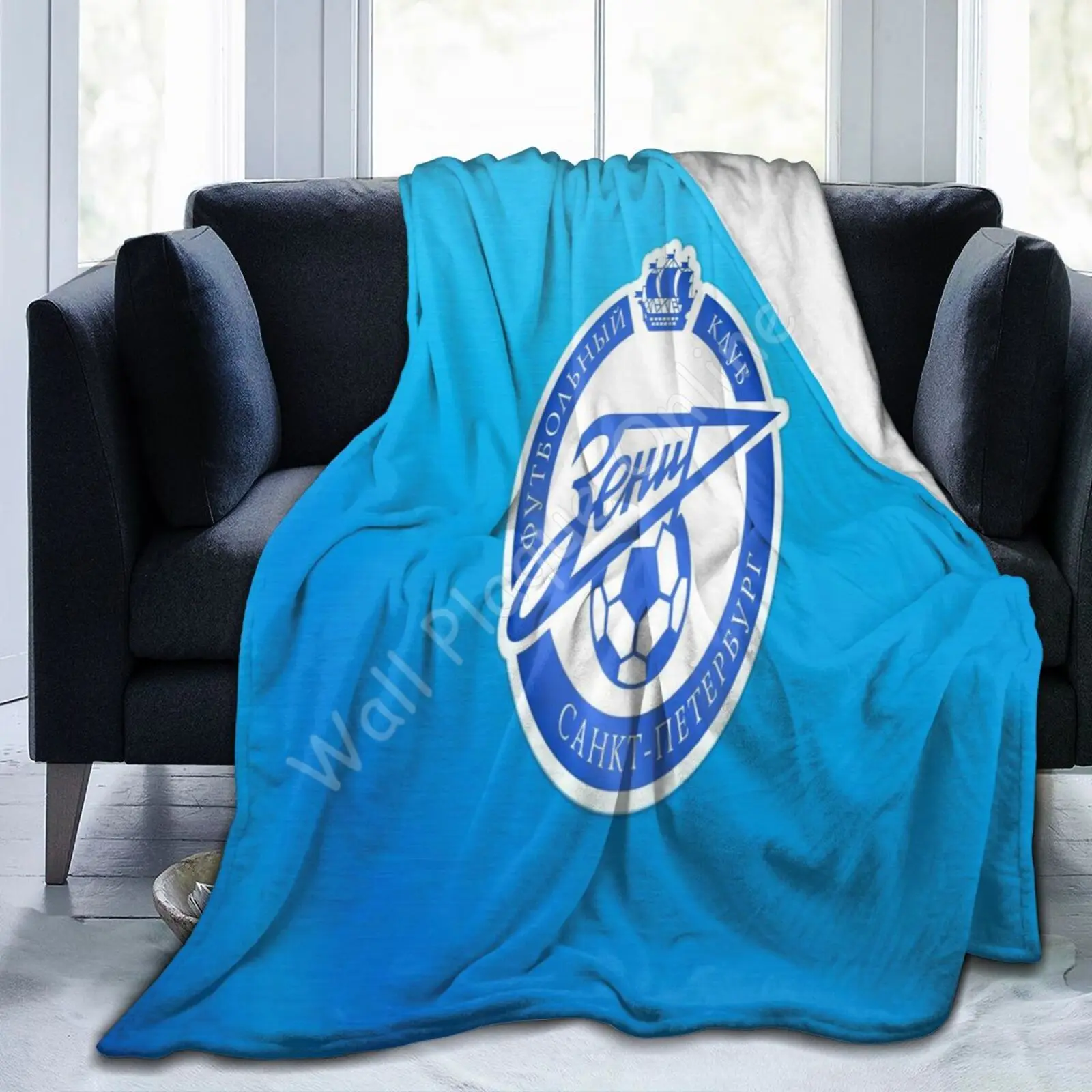 

Russia Zenit St. Petersburg Club Logo Blanket Soft Warm Flannel Fleece Bed Plush Blanket Home Sofa Throw Blankets Lightweight