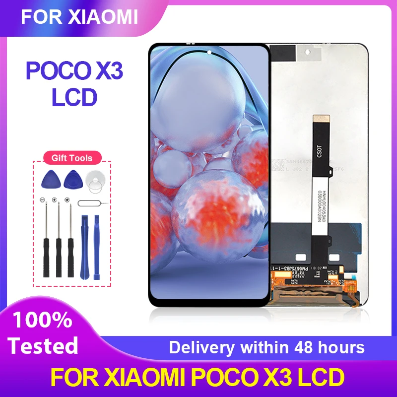 

1Pcs 6.67 Inch For Xiaomi POCO X3 Lcd Touch Panel Digitizer Assembly For POCO X3 Pro Display M2007J20CG Screen With Tools