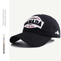 2022 new designer canada fitted baseball cap men snapback cap gorras hombre hip hop black white cotton dad visor hats for men