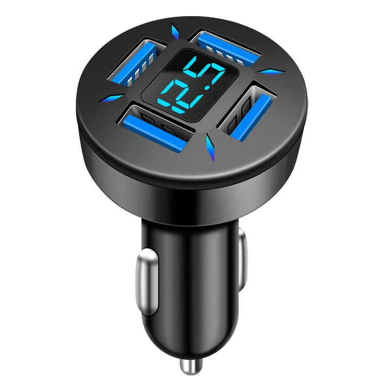 

Автомобильное зарядное устройство с 4 USB-портами, 12-24 В