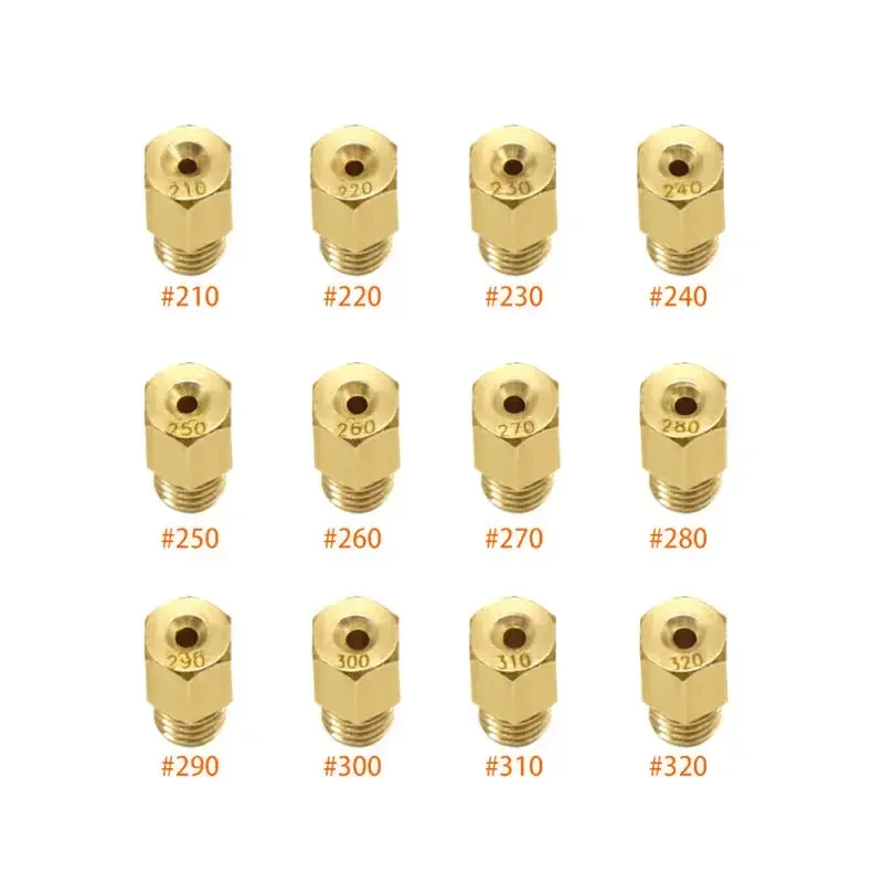 12 шт./компл. основные форсунки карбюратора для Mikuni VM TM TMX # 210 220 230 240 250 260 270 280 290 300 310