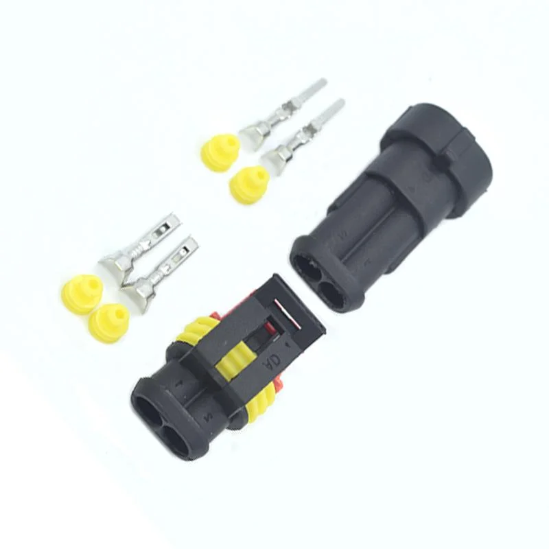 

5 комплектов водонепроницаемых автомобильных штекеров с 2 контактами