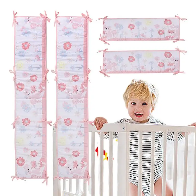 

Crib Bumper Pad Breathable Soft Comfortable Crib Bumpers Crib Guard Colored Print Crib Liner Safe Bed Bumper For Hospitals