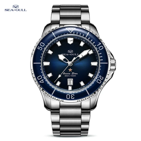 2023 Seagull Automatyczny zegarek mechaniczny Zegarek męski 300 m wodoodporność 316L Sapphire Sapphire Crystal Ocean Star 1210