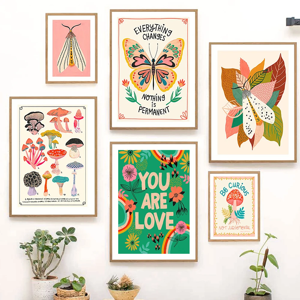 Мотивирующая цитата в стиле бохо Настенная картина для детской комнаты с