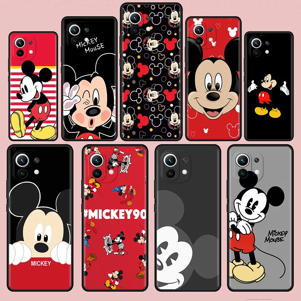 

Cute Mickey Mouse Cartoon Funda Case For Xiaomi Mi Poco X3 NFC M3 Pro F3 GT M4 F1 X2 11T Lite Note 10 10T 9T Phone Cover