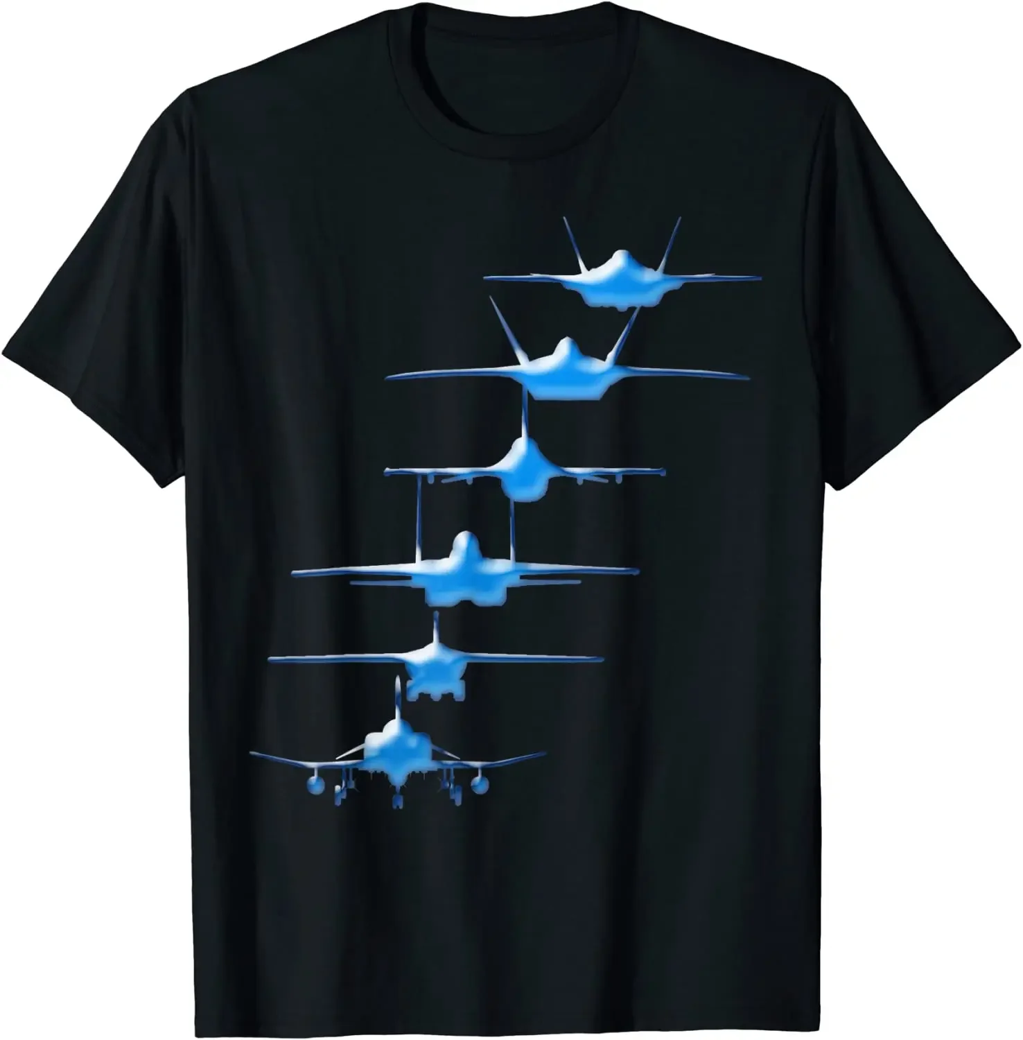 Фото Футболка Air Force Fighter Jets F-4 F-111 F-15 F-16 F-22 F-35 из 100% хлопка с круглым вырезом и коротким рукавом, летняя повседневная мужская футболка №1