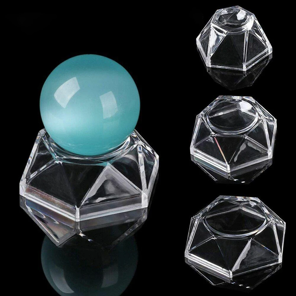 

Acrylic Crystal Ball Base Display Stand Transparent Pedestal Quartz Glass Stand Display Holder Home Ornament Ball Display Stand