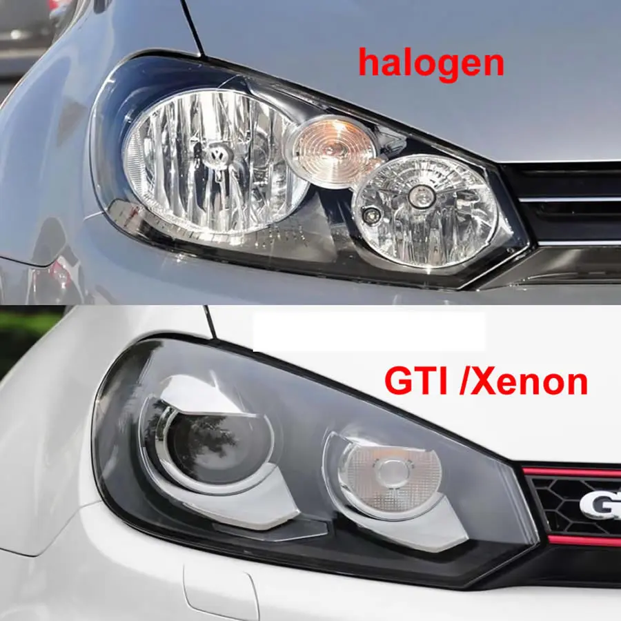 

For VW Golf 6 Xenon/GTI 2010 2011 2012 2013 Headlamps Transparent Cover Headlight Shell Lampshade Lens Lamp Shade Plexiglass