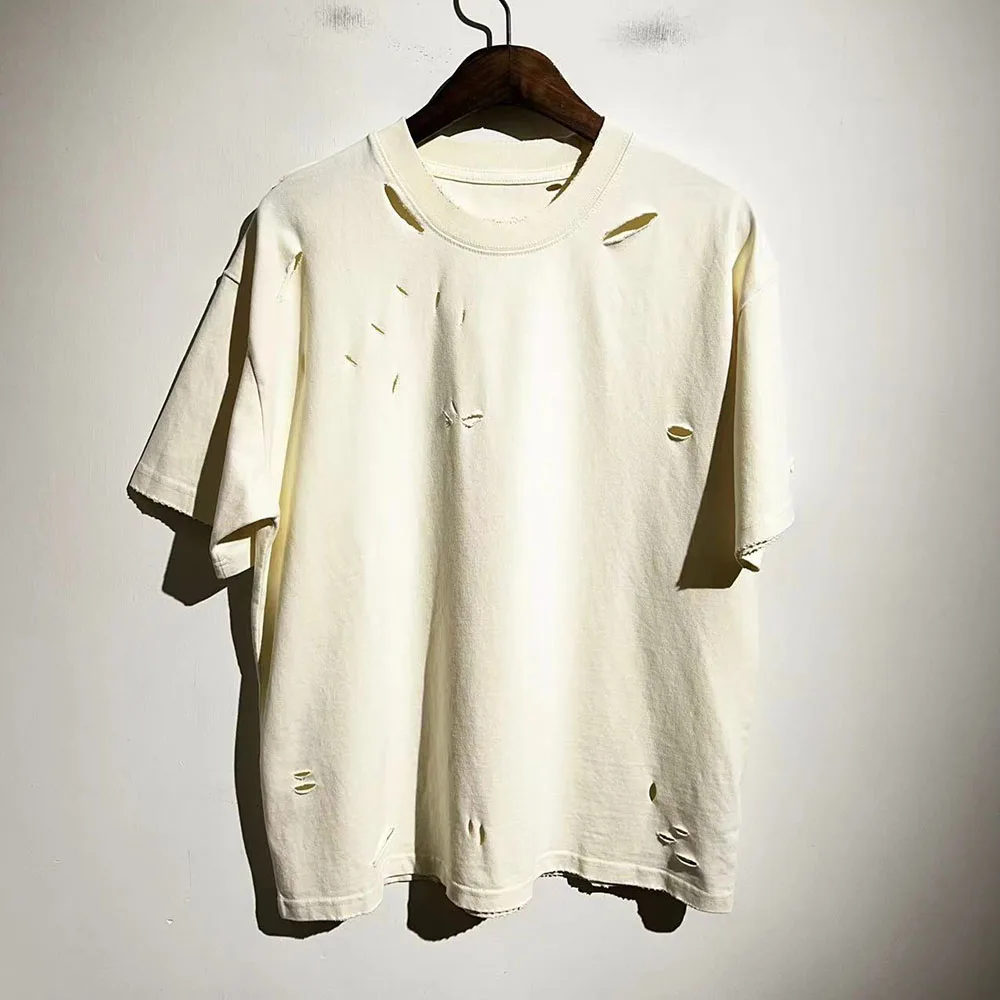 

Повседневная универсальная большая футболка 2023ss, дизайнерские футболки с вырезами, укороченный топ, уличная одежда, женская одежда, мужска...