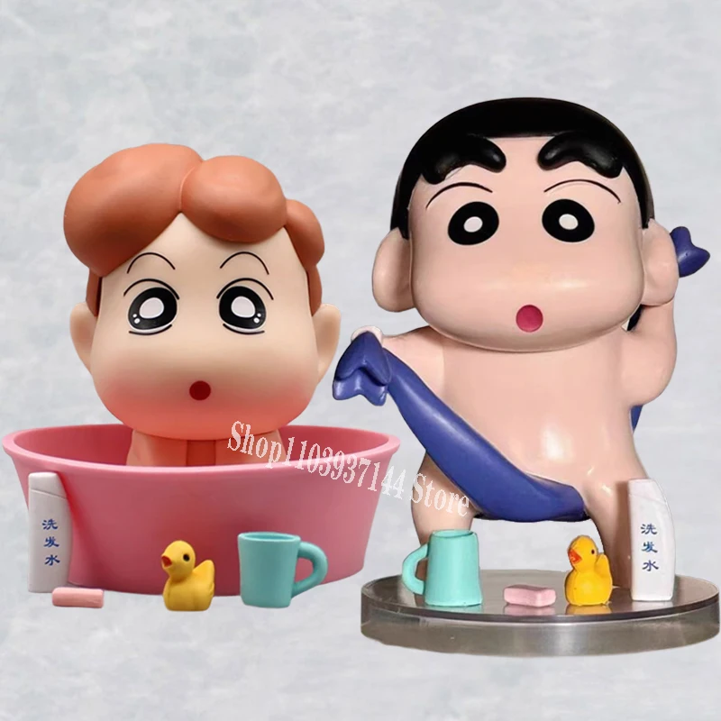 13 см Crayon Shin Chan Dolls Kawaii Himawari Фигурка Bathe Nohara Shinnosuke Q Версия Модель Коллекция ПВХ