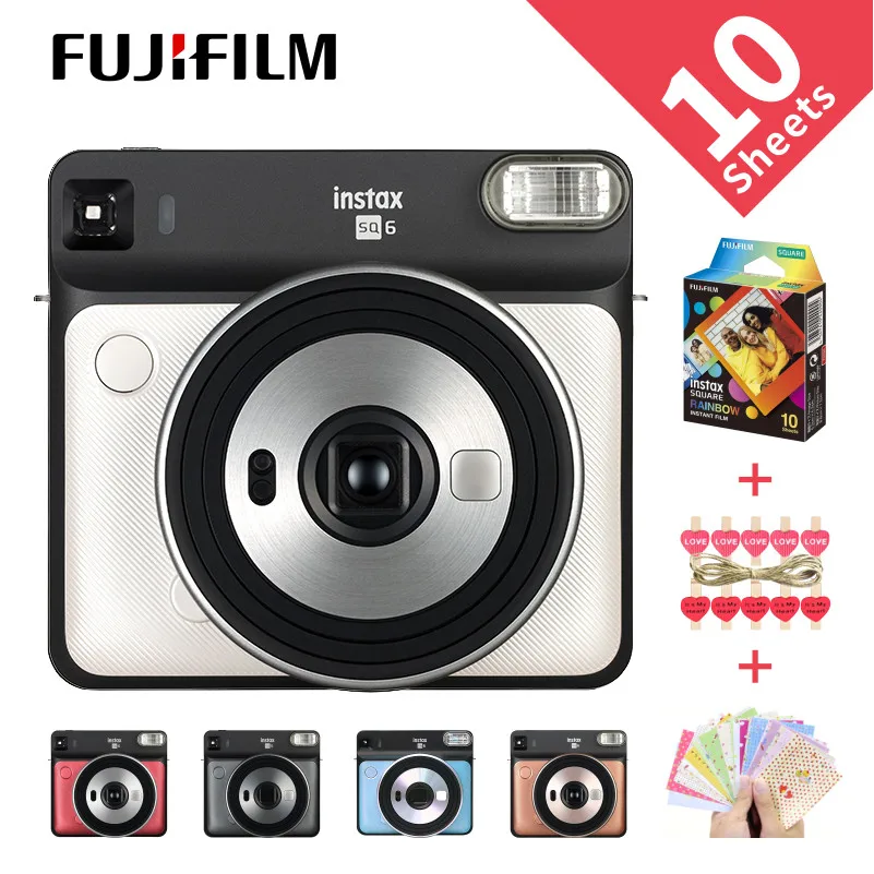 

Камера для мгновенной печати Fujifilm Instax SQUARE SQ6, 5 цветов, золотистая, Графитовая, серая, жемчужная, белая, Рубиновая, красная