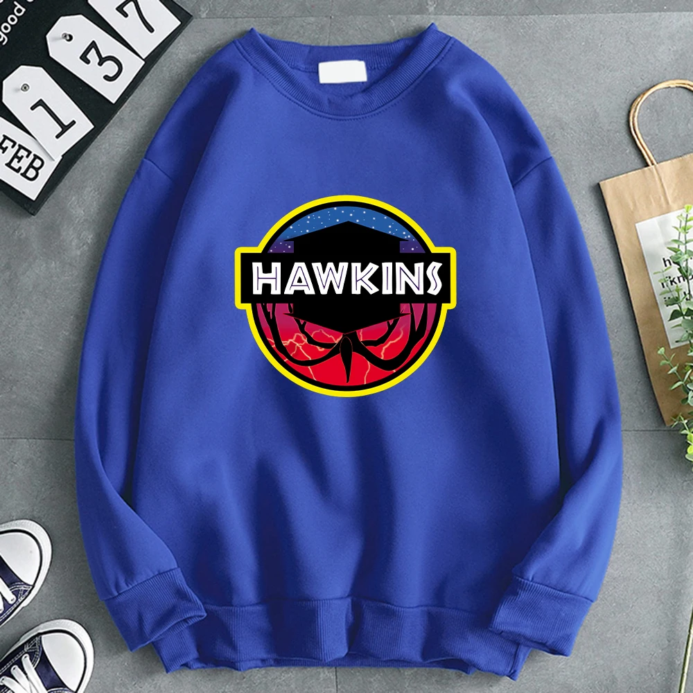 

Stranger Things Hawkins Things Upside Down Sweatshirt Man Harajuku Crewneck Hoodie Fleece Clothing Street Autumn Hoody Male