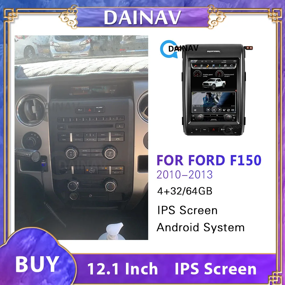 

Автомагнитола FORD F150 12,1 с вертикальным экраном 2012 дюйма, GPS-навигация, мультимедийный DVD-плеер с видеорегистратором