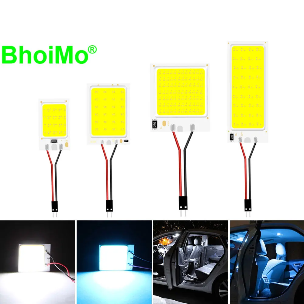 

BhoiMo, 1 шт., T10 w5w C5W C10W BA9S T4W фестонная автомобильная светодиодная лампа COB, индикатор чтения карты, внутренняя панель автомобиля, купольная автомобильная лампа, лампочка