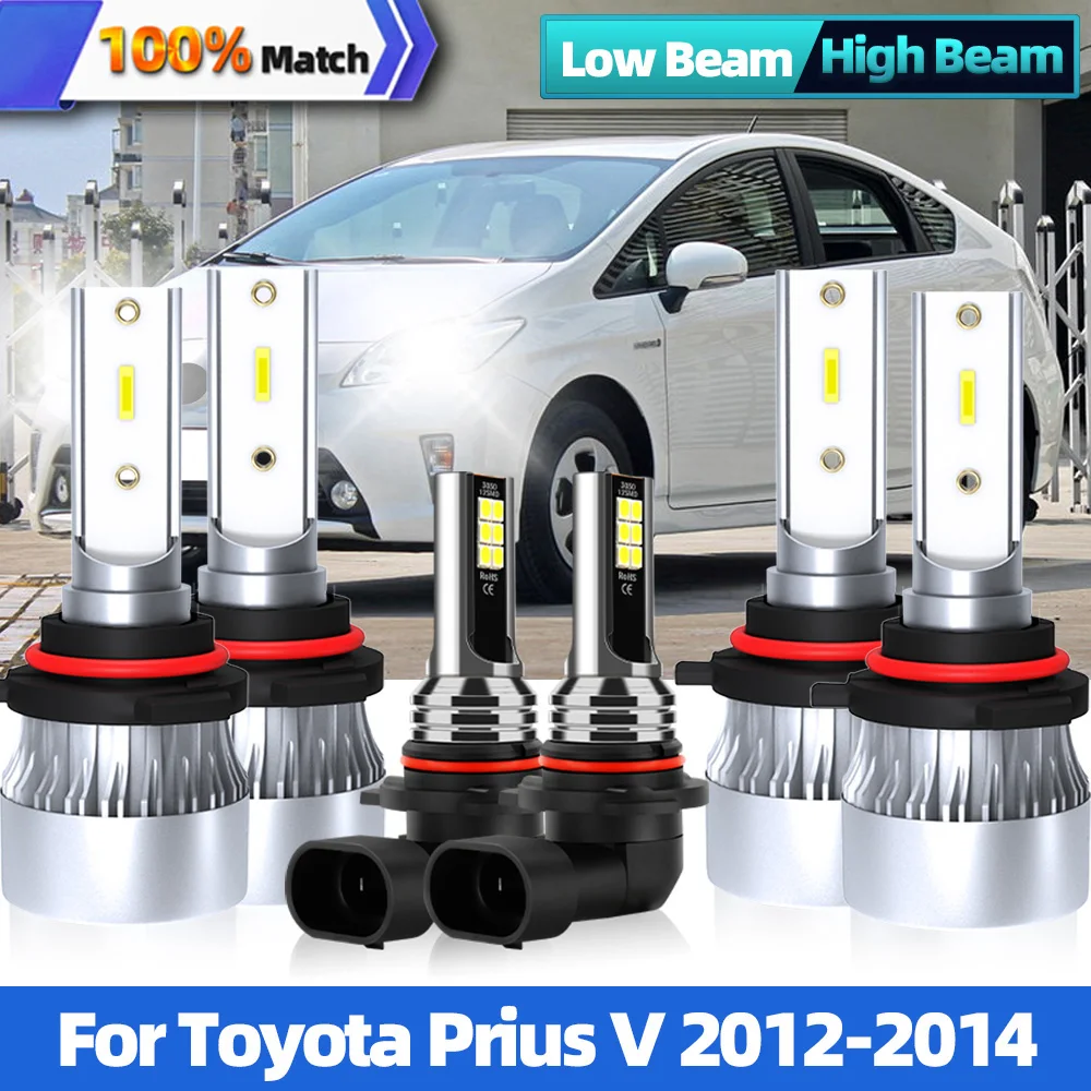 

Led Headlight 240W 40000LM High Low Beam Kit Fog Bulbs 6000K Car Headlight Bulbs Car Lights For Toyota Prius V 2012 2013 2014