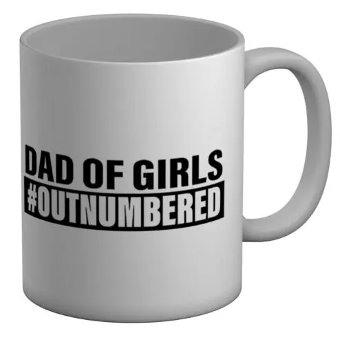 Кружка с надписью &quotПапа девочек&quot белая 11 унций