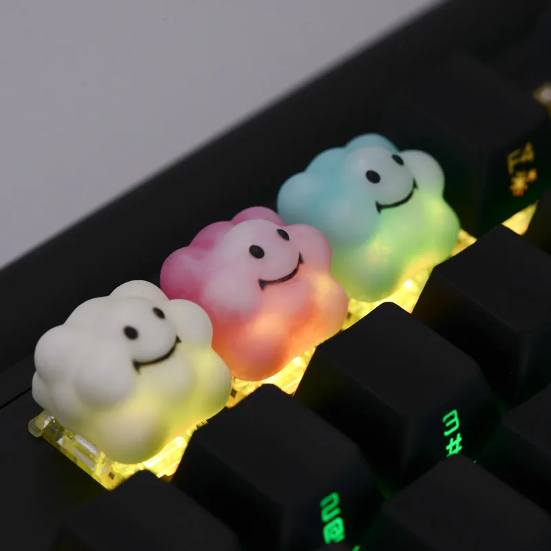 

Customized mechanical keyboard Cool Kit Studio 21MAY small cloud resin personalized keycap