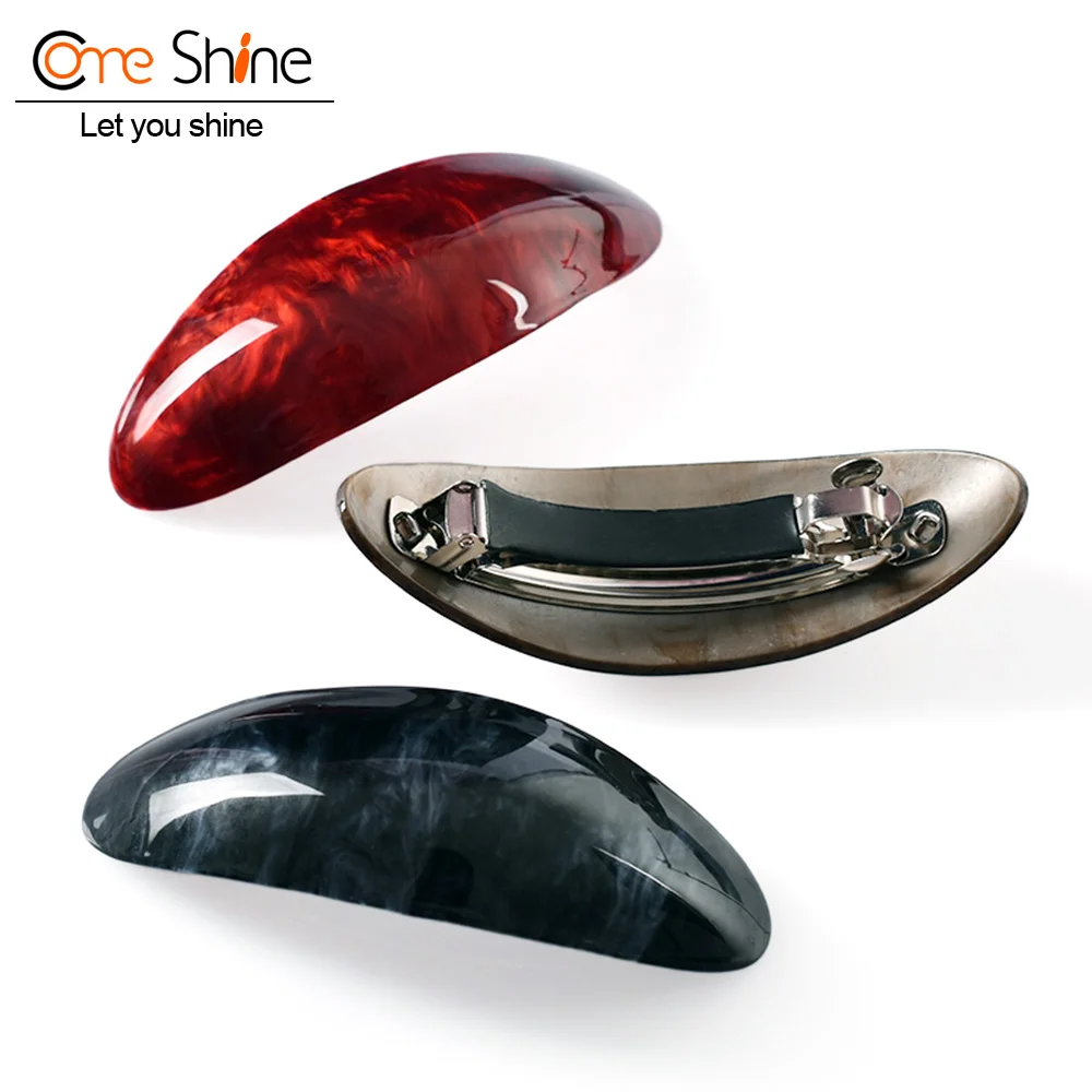 Заколки для волос для женщин, акриловые, 3 цвета, 4 х 10 см, размера плюс