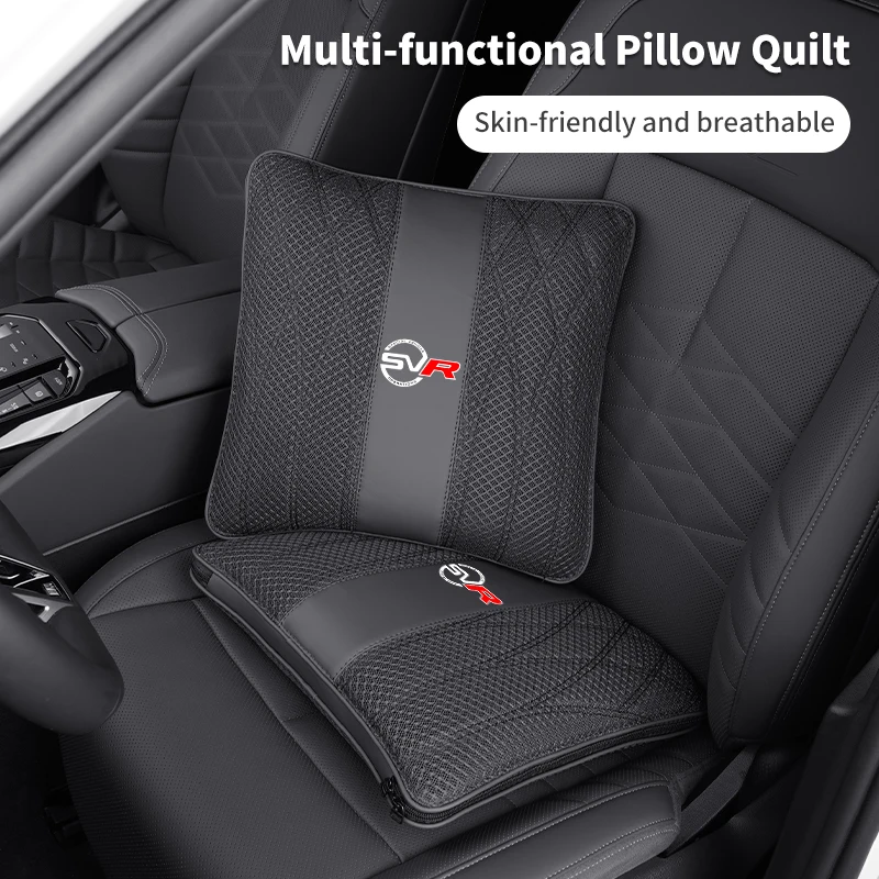 Car Headrest Pillow Cushion Lumbar Lce Silk Fabric Home Sofa Quilt For Jaguar XF XJ XFR XKR S-Type F-Type X-Type F-Pace I