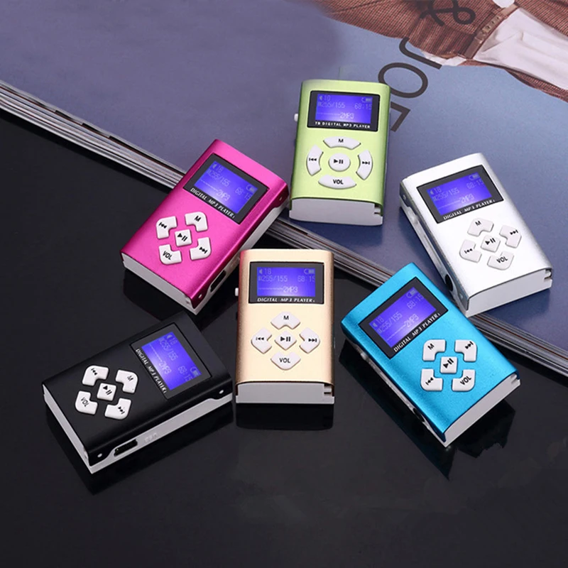 

Multcolor Mini MP3 Music Player with LCD Screen Support TF Card Portable Audio Music Player Walkman Fashion Sport Music Player