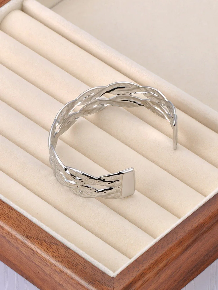 ZooMango полый заплетенный браслет из нержавеющей стали персонализированный