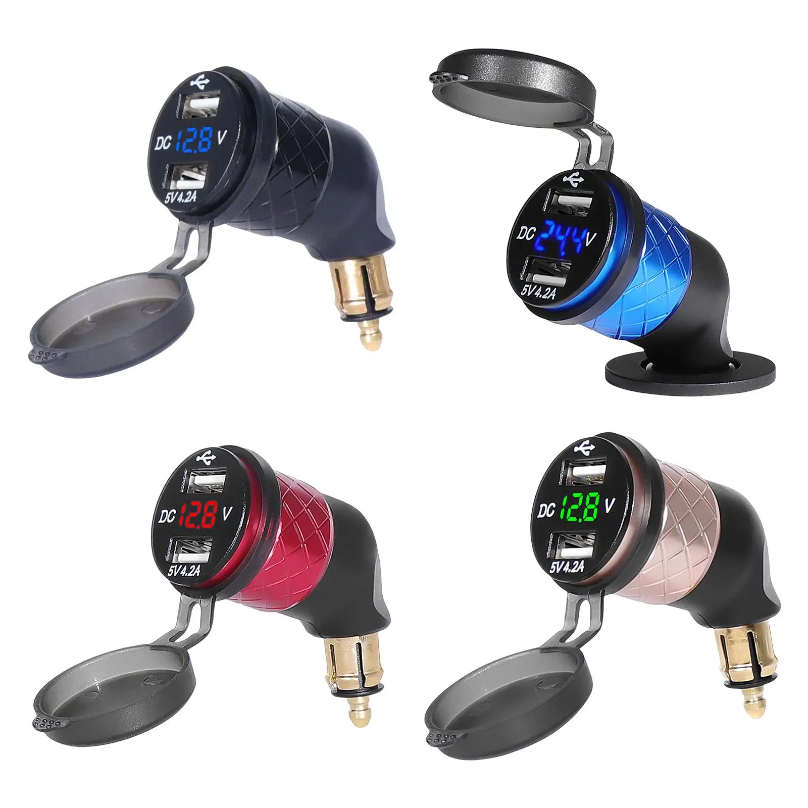 

Зарядное устройство для мотоцикла с двумя USB-портами, 4,8 А
