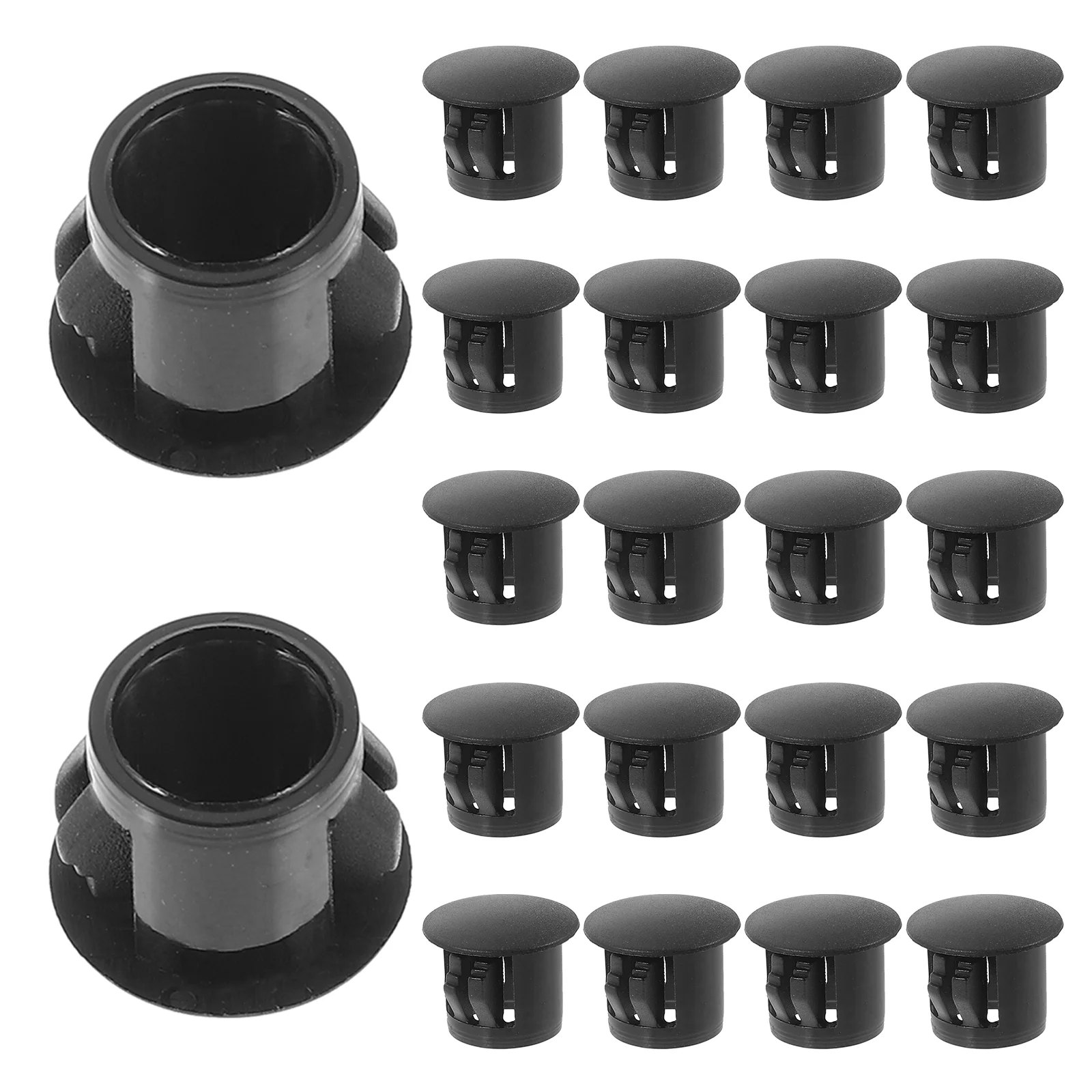 

20 Pcs Hole Cover Caps Plug Reusable Plugs Plastic Holes Small Covers Furniture Round Decorative