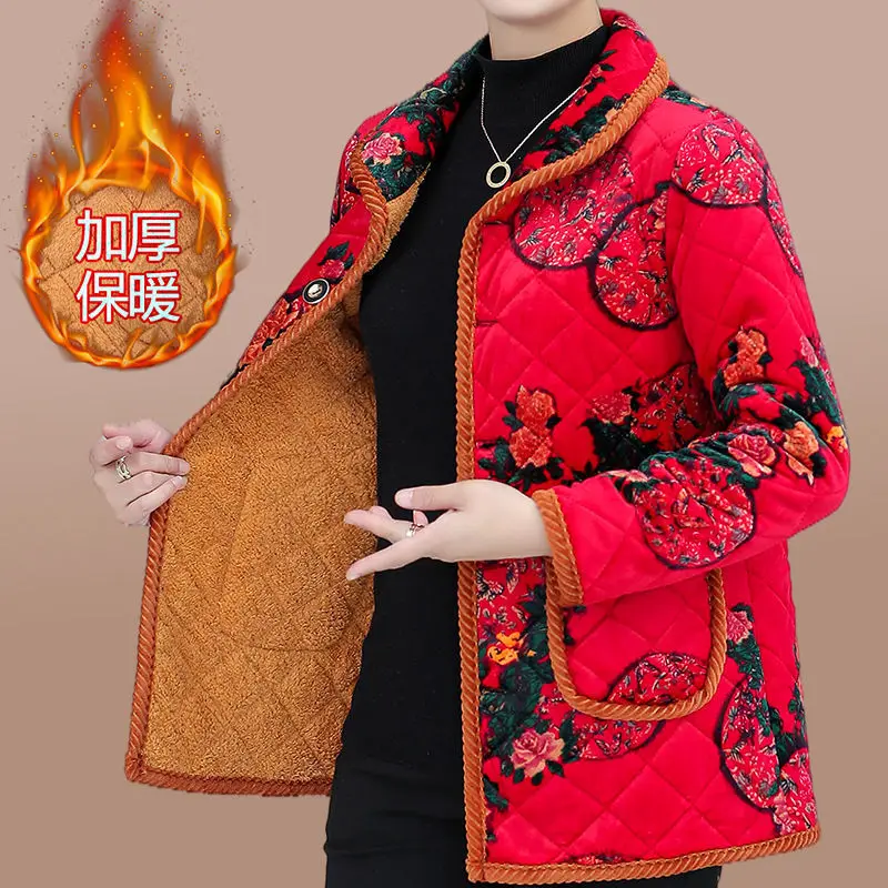 Осенне-зимнее утепленное пальто Паркер модная одежда для матери Printi Теплая