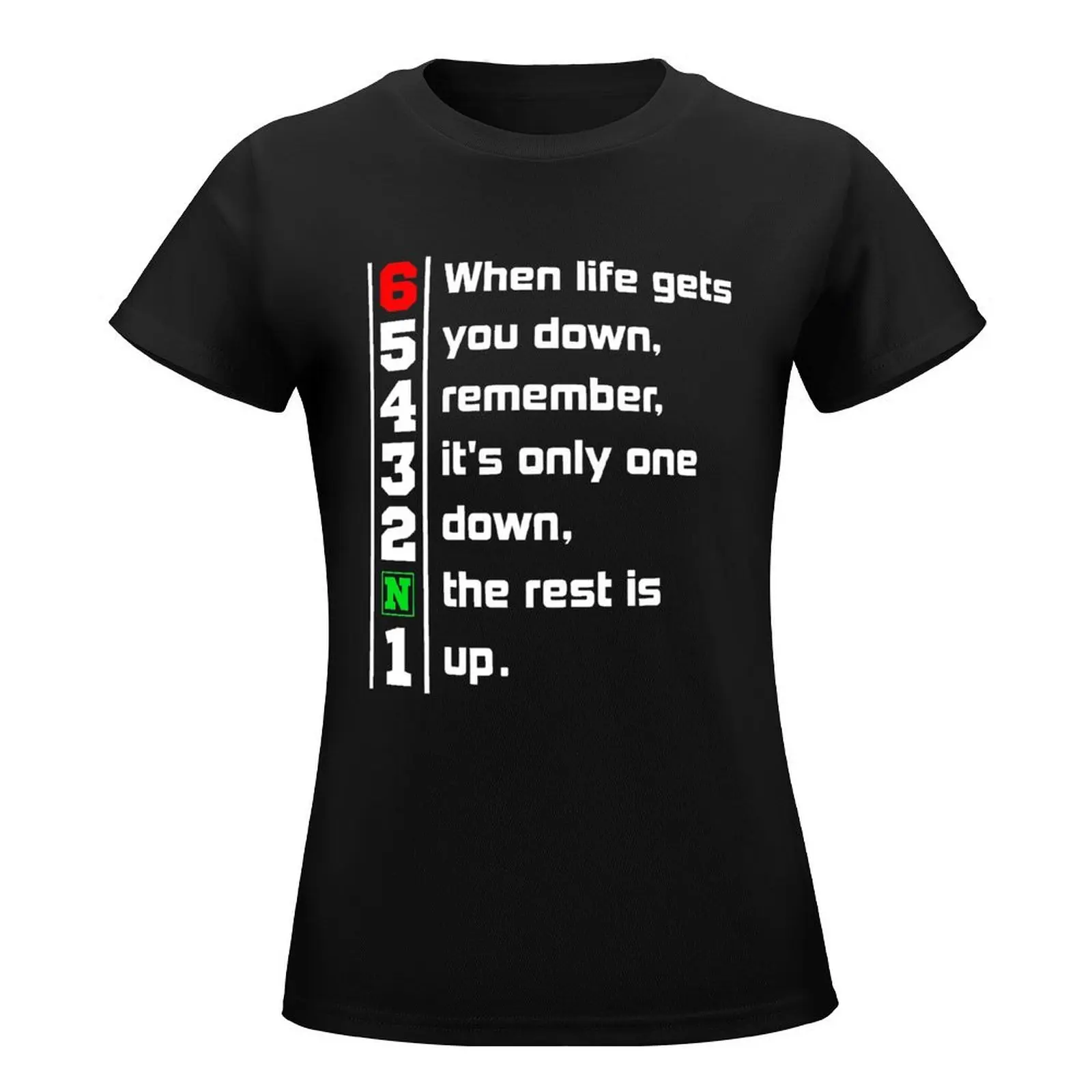 Когда жизнь опускает шестеренку. 1N23456 мотоциклетные футболки футболка Hipster Harajuku