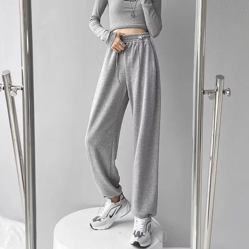 

Sweatpants Women Loose Casual Simple Fashion Streetwear Wide Leg Pants Harajuku Solid Color Trousers