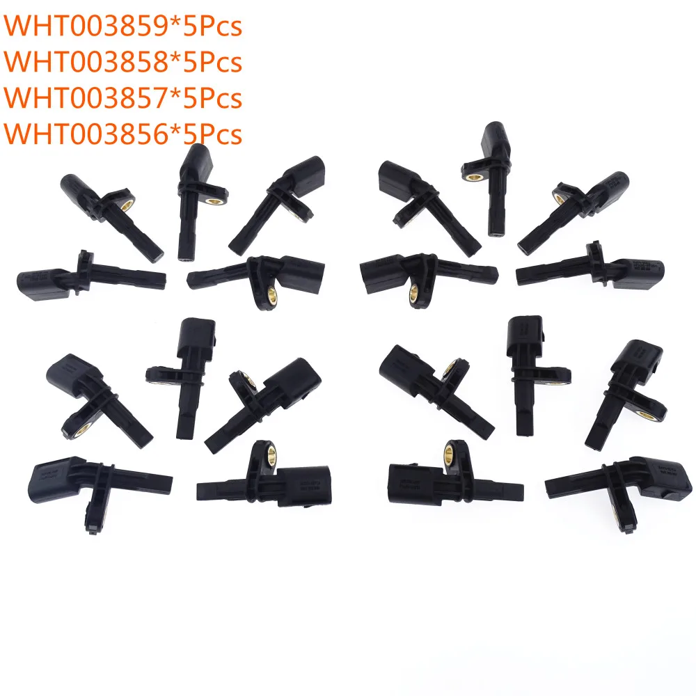Датчик скорости колеса ABS, 5 комплектов, передний, задний, левый, правый, WHT 003 859, WHT003858 для VW Golf, Passat, Audi A3, S3, Seat, WHT003857, WHT 003 856