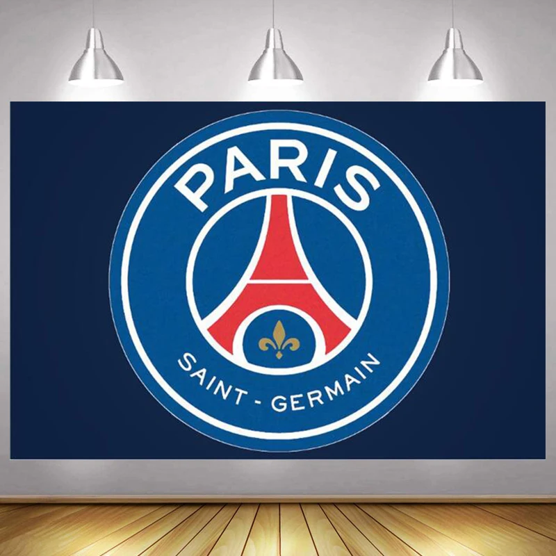 

Football Pairs Logo Sign Backdrop Happy Birthday Party Photozone Photography Background Photo Banner Studio Props