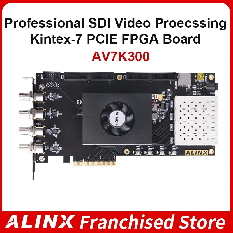 

ALINX AV7K300 XILINX Kintex-7 K7 7325 XC7K325 SDI Video Image Processing SFP PCIE Accelerator Card FPGA Development Board