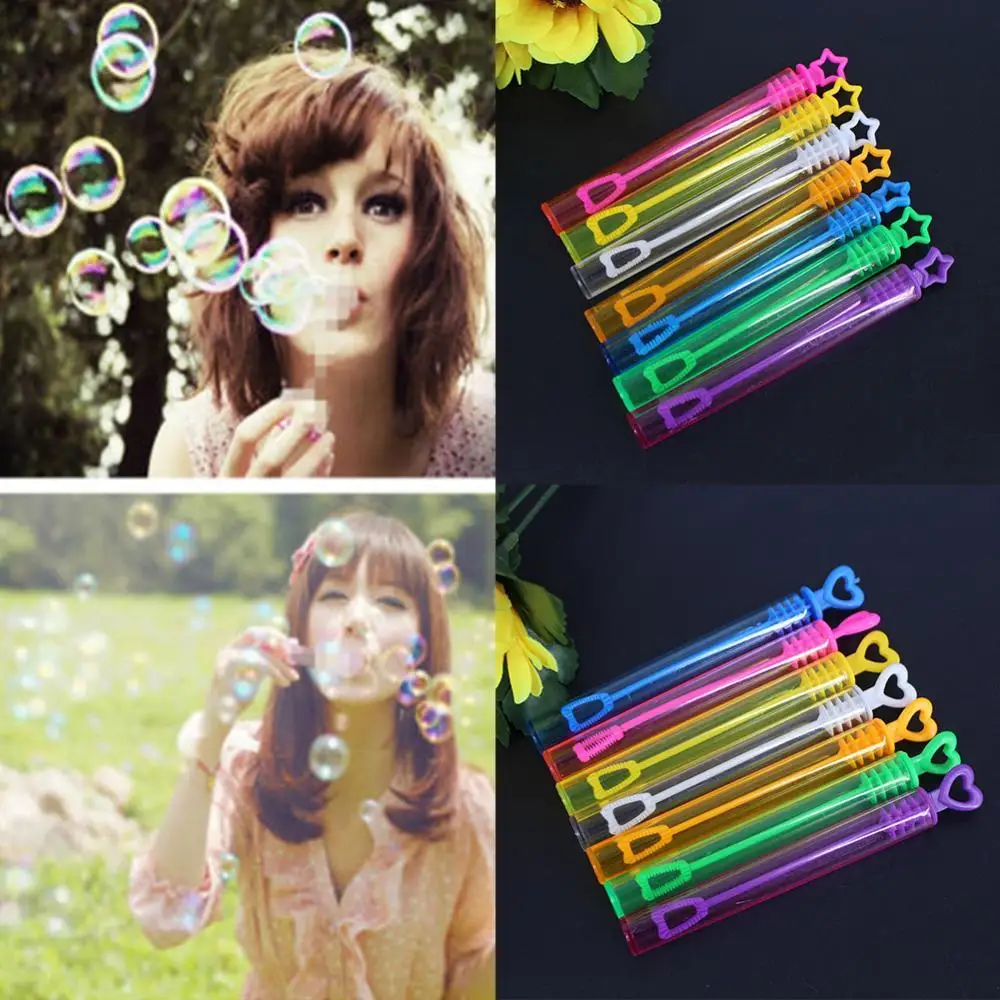 

2Pcs 1Star Heart Shape Bubble Makers Sticks Wands Party Children Kids Fun Toys