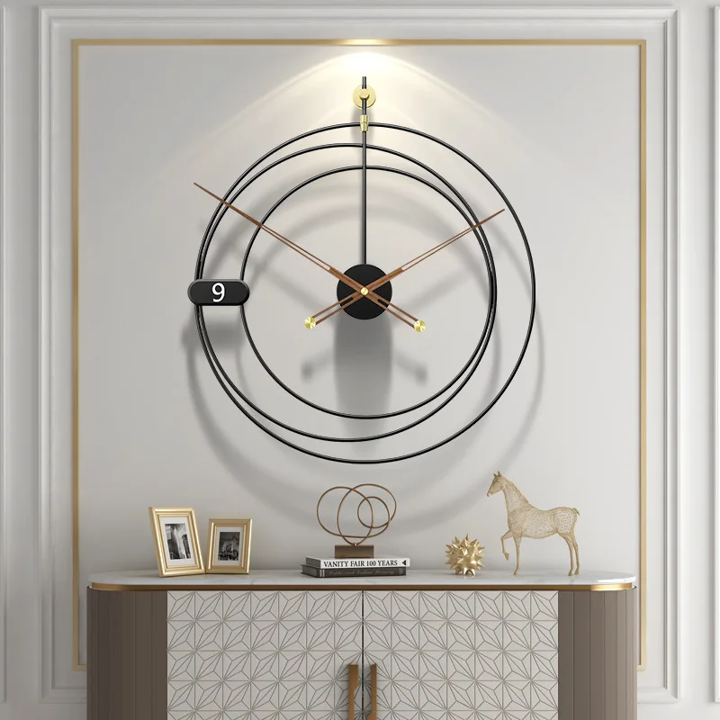 

Stylish Luxury Large Wall Clock Modern Work Metal Silent Watches Mechanism Clocks Wall Mechanism Arte De Pared Home Decor YX50WC
