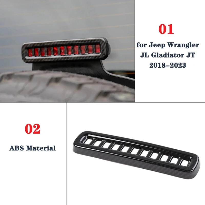 Автомобильная задняя крышка тормозной лампы для Jeep Wrangler JL Gladiator JT 2018-2023 детали