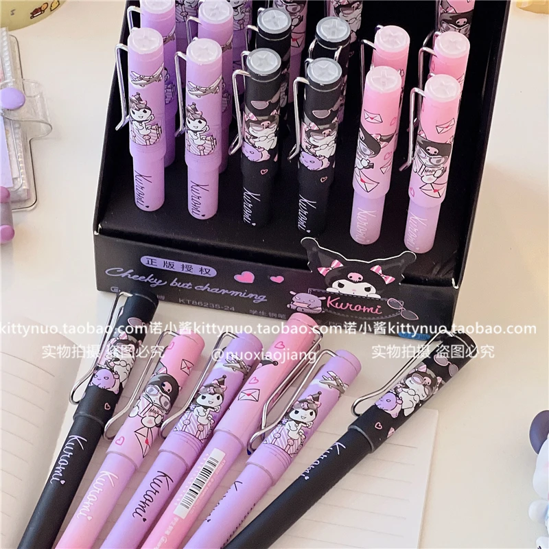 

Sanrios Kuromi Cinnamoroll Hellokittys Anime Kawaii Writing Fountain Pen Portable Metal Rod Replacement Pouch Fountain Pen